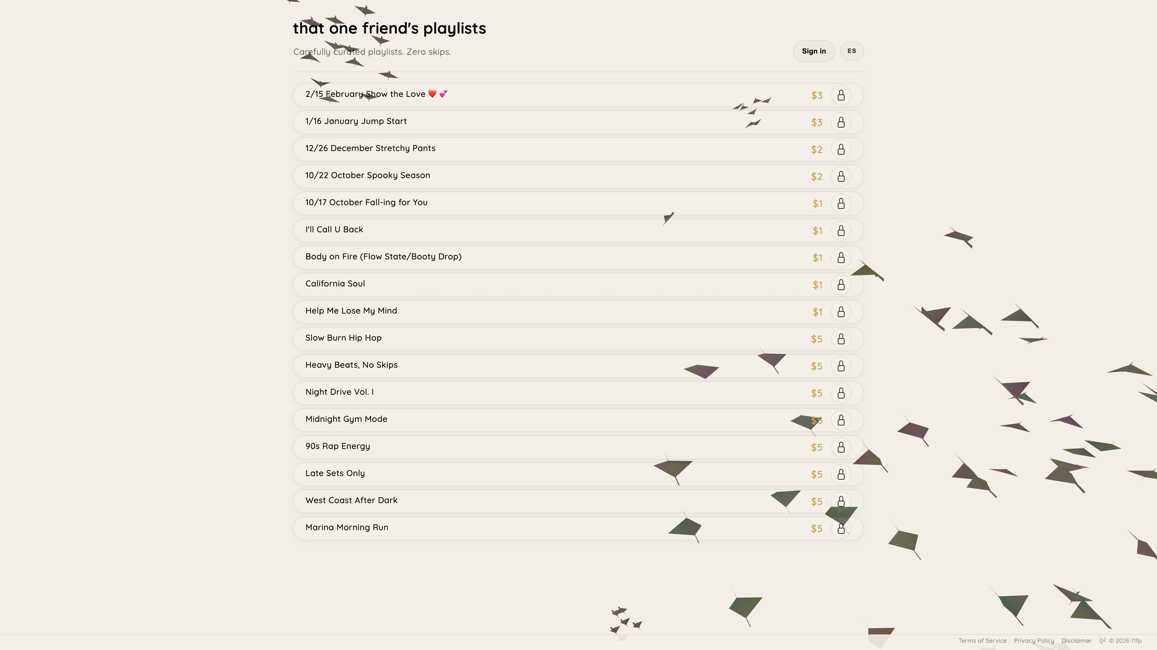 T1FP playlist sharing app